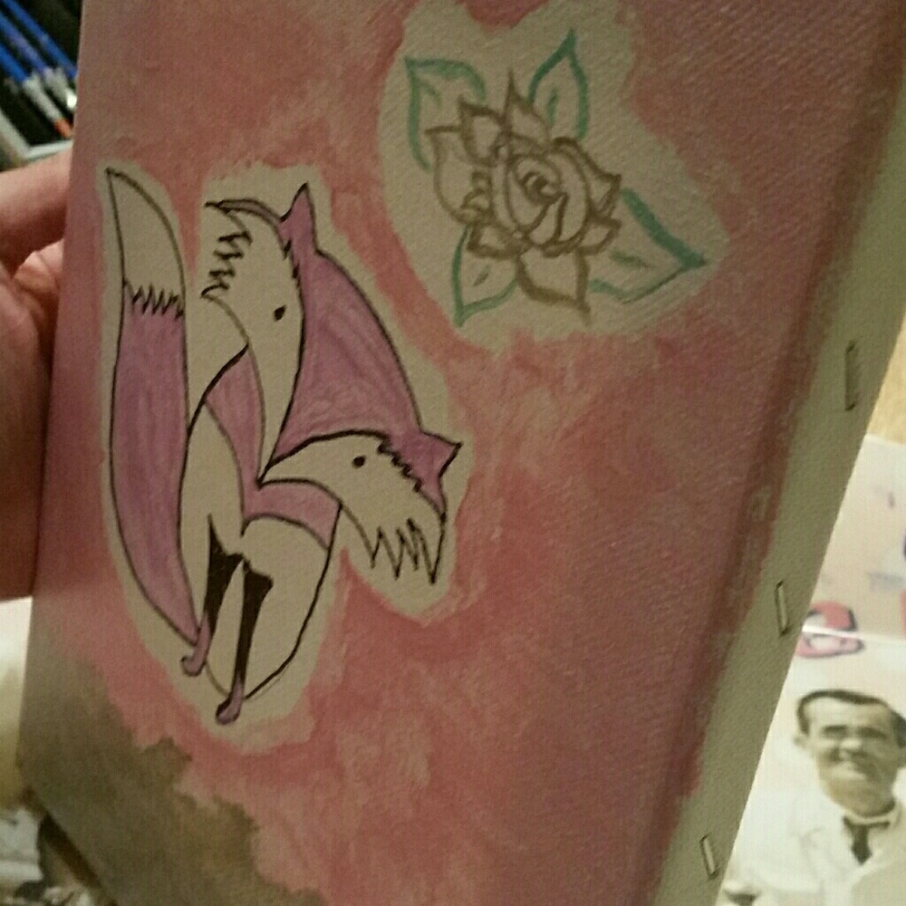 Pastel Fox Painting
